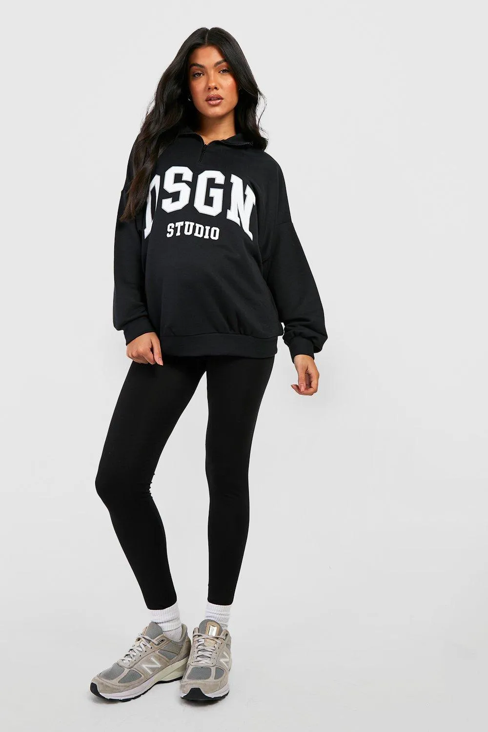 Maternity Dsgn Studio Half Zip Sweatshirt Legging Tracksuit