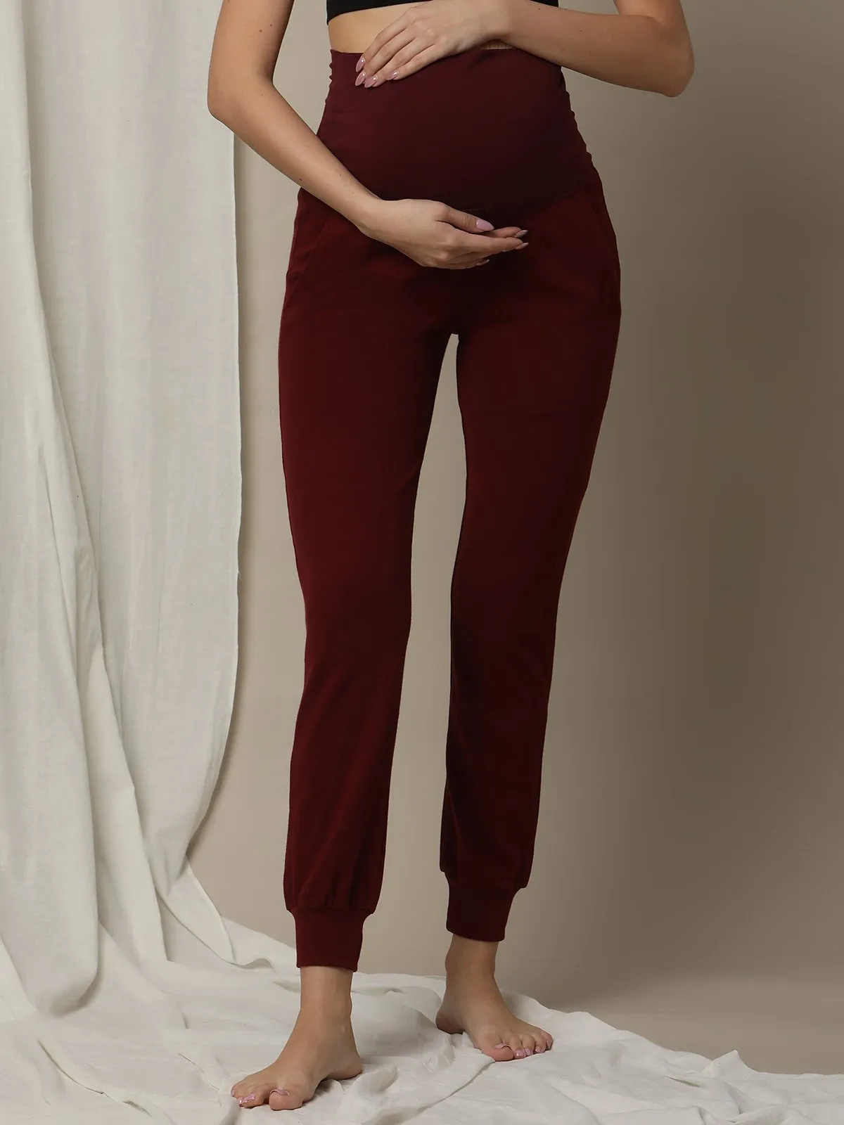 Maternity Rib-Knit Joggers