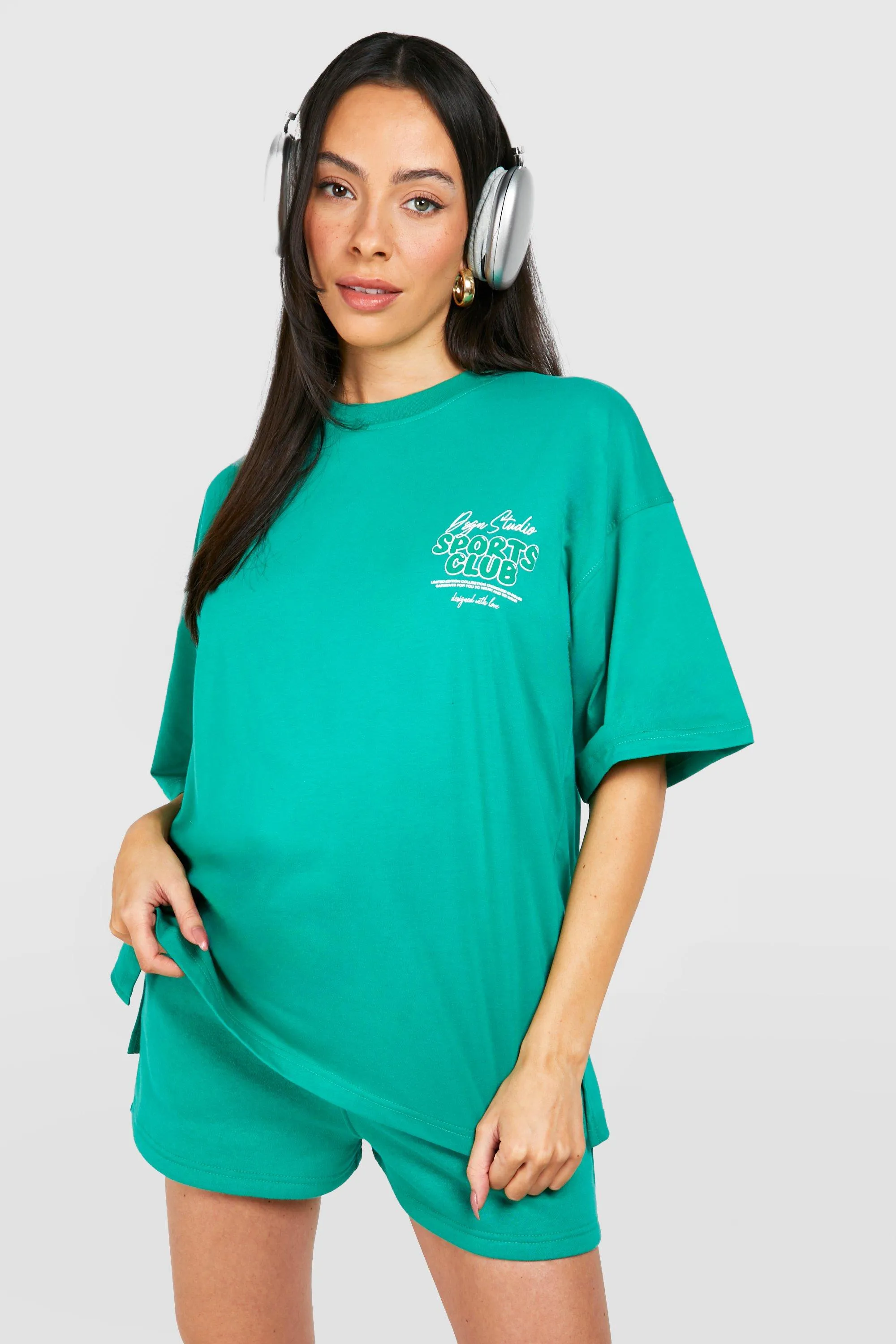 Maternity Sports Club T-shirt And Short Tracksuit