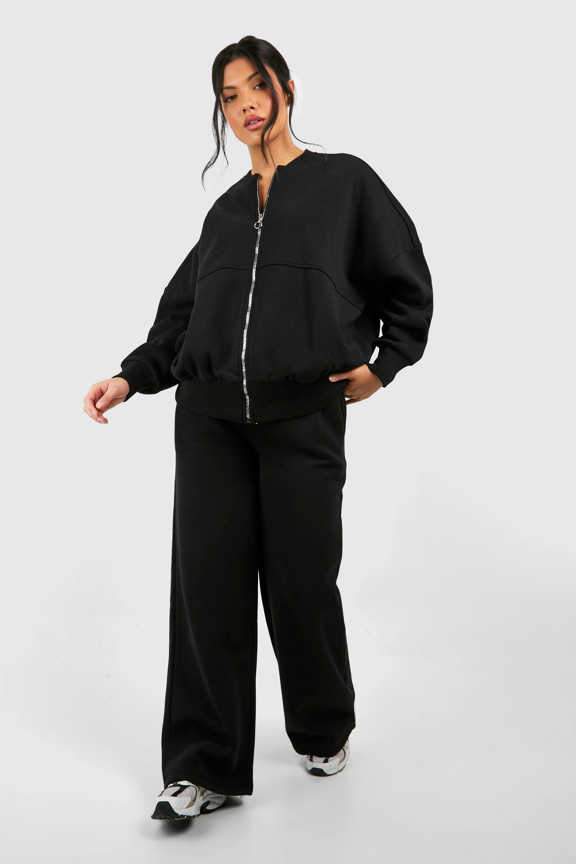 Maternity Zip Through Bomber Straight Leg Tracksuit