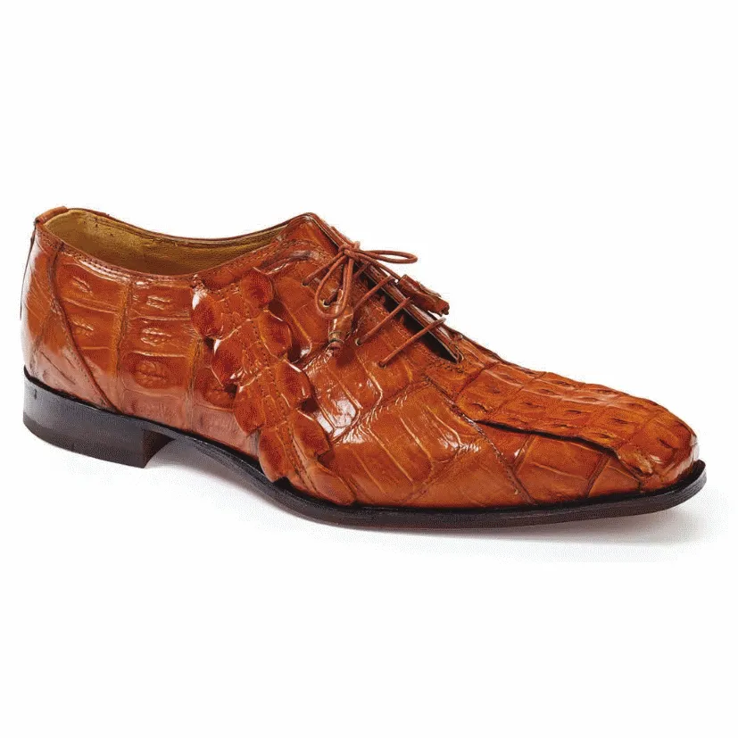 Mauri 4844 Pelligrini Crocodile & Hornback Oxfords Cognac