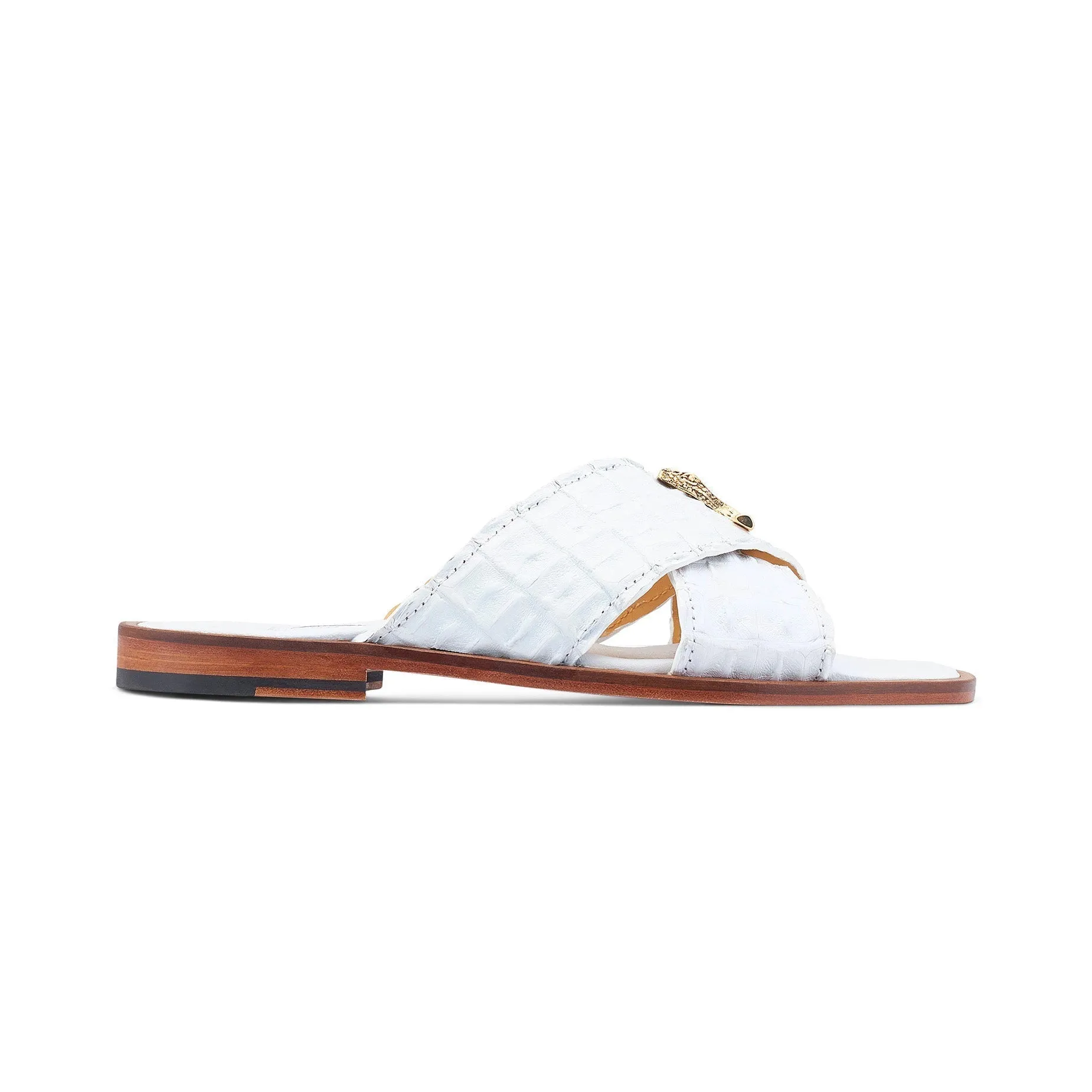 Mauri Coral 5134 Men's Shoes White Exotic Hornback Casual Sandals (MA5516)