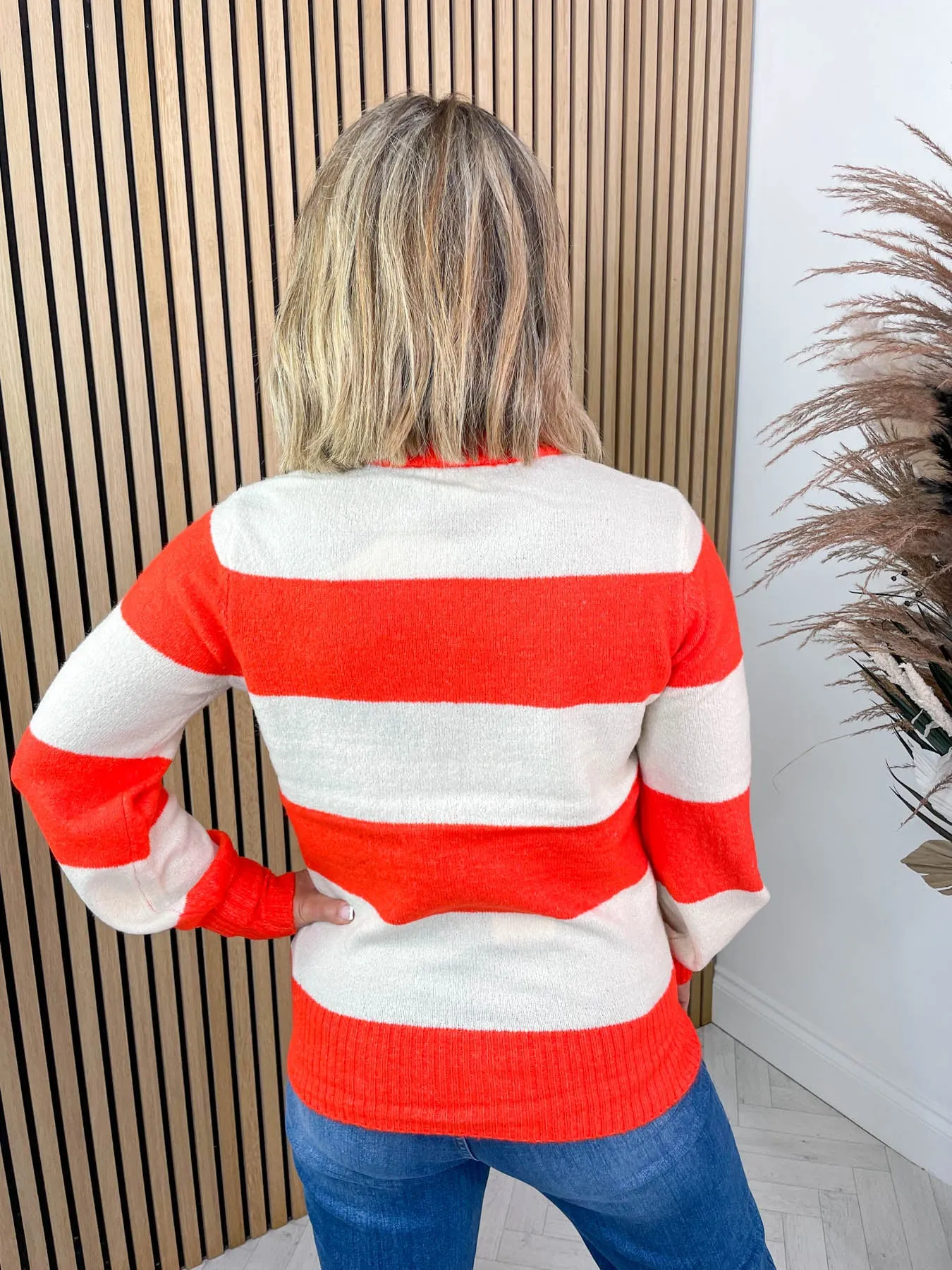 Meara Knit - Orange stripe