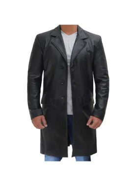 Black Men's Leather Jacket made from Cowhide