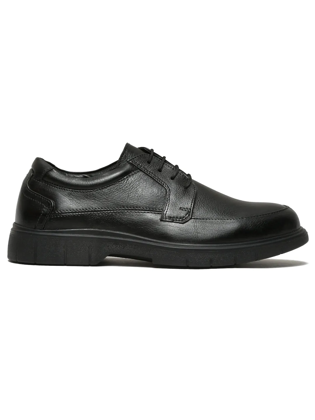 Men's Black Leather Lace-Up Formal Shoes