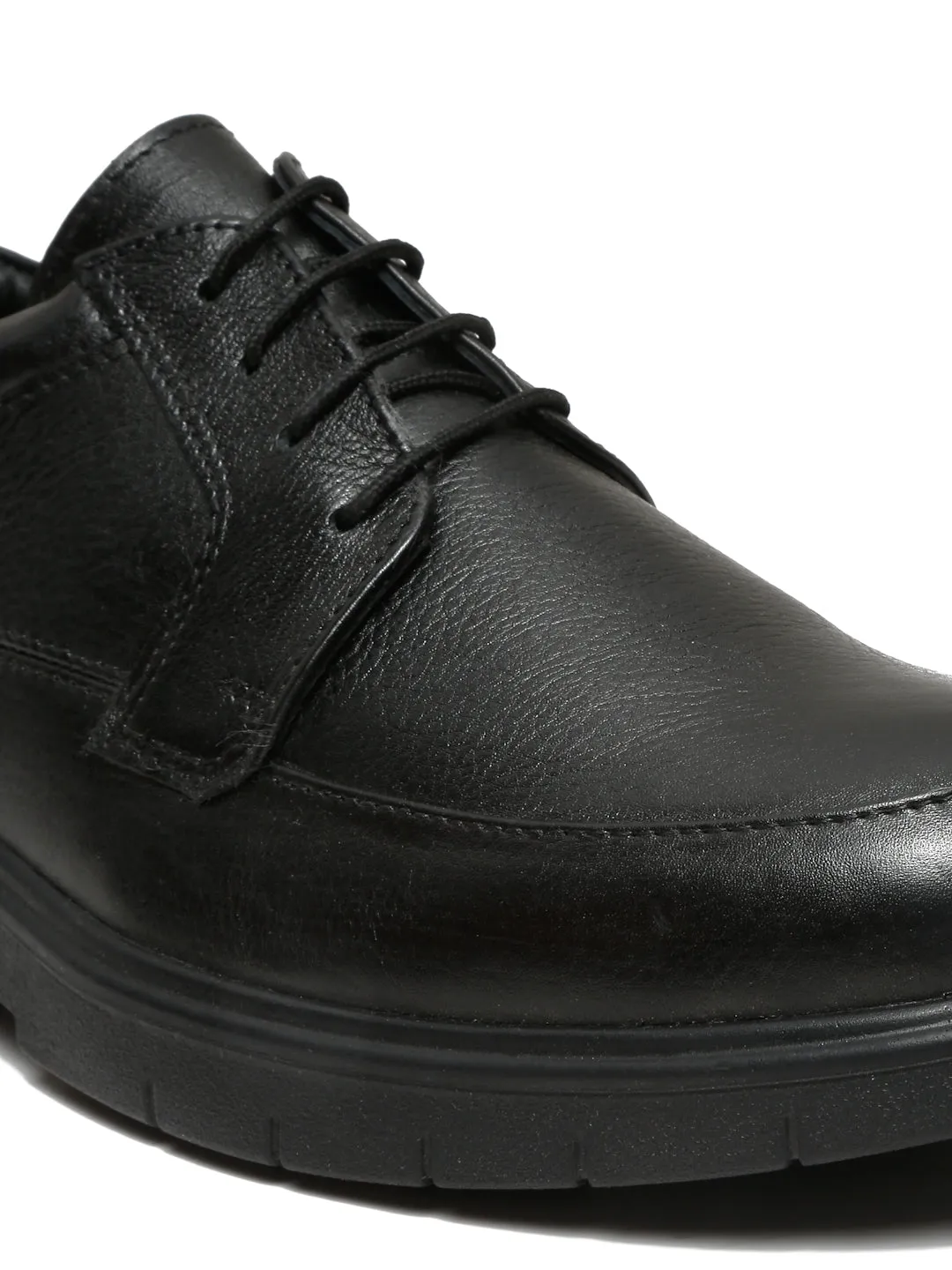 Men's Black Leather Lace-Up Formal Shoes