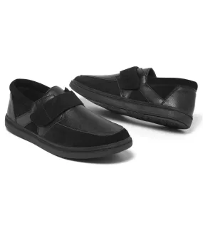 Black Leather Men's Loafers