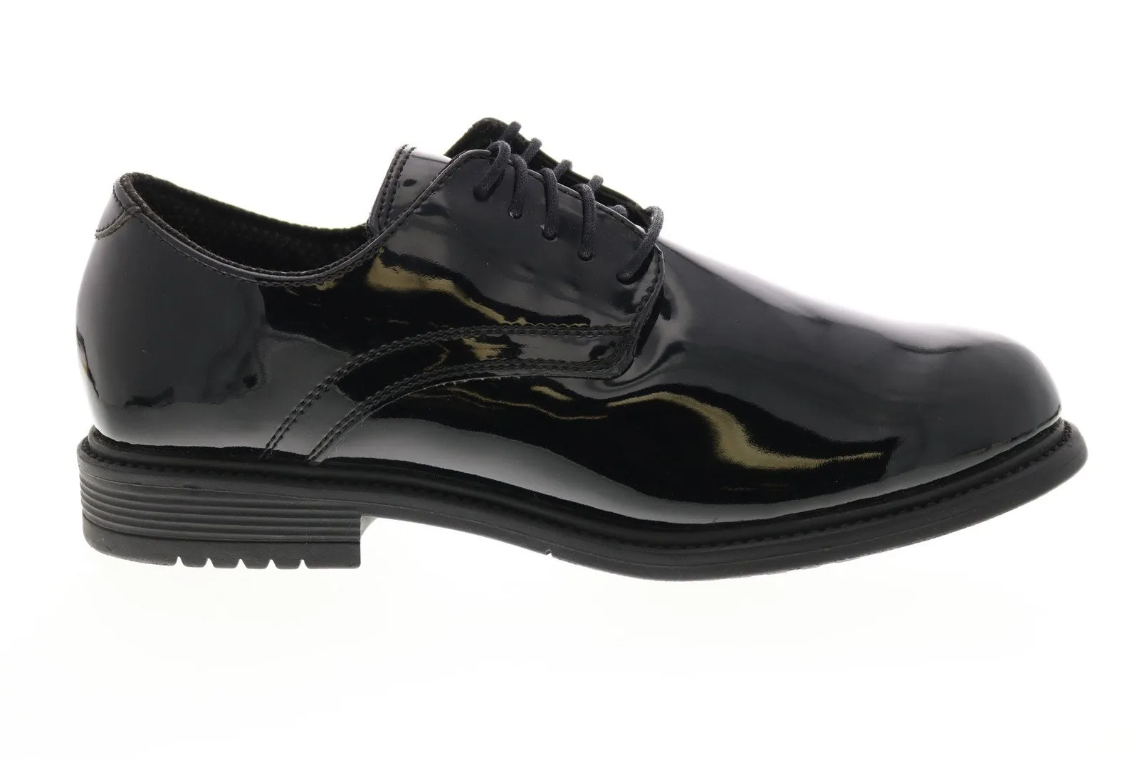 Men's Black Plain Toe Oxfords