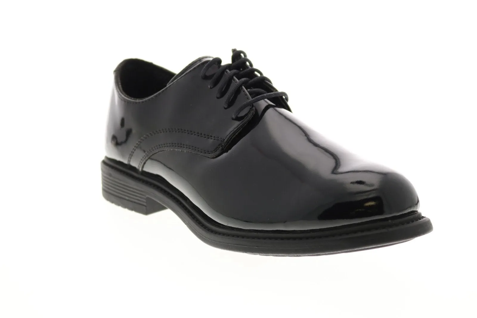 Men's Black Plain Toe Oxfords