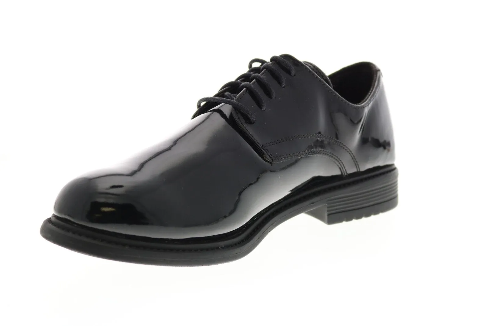 Men's Black Plain Toe Oxfords