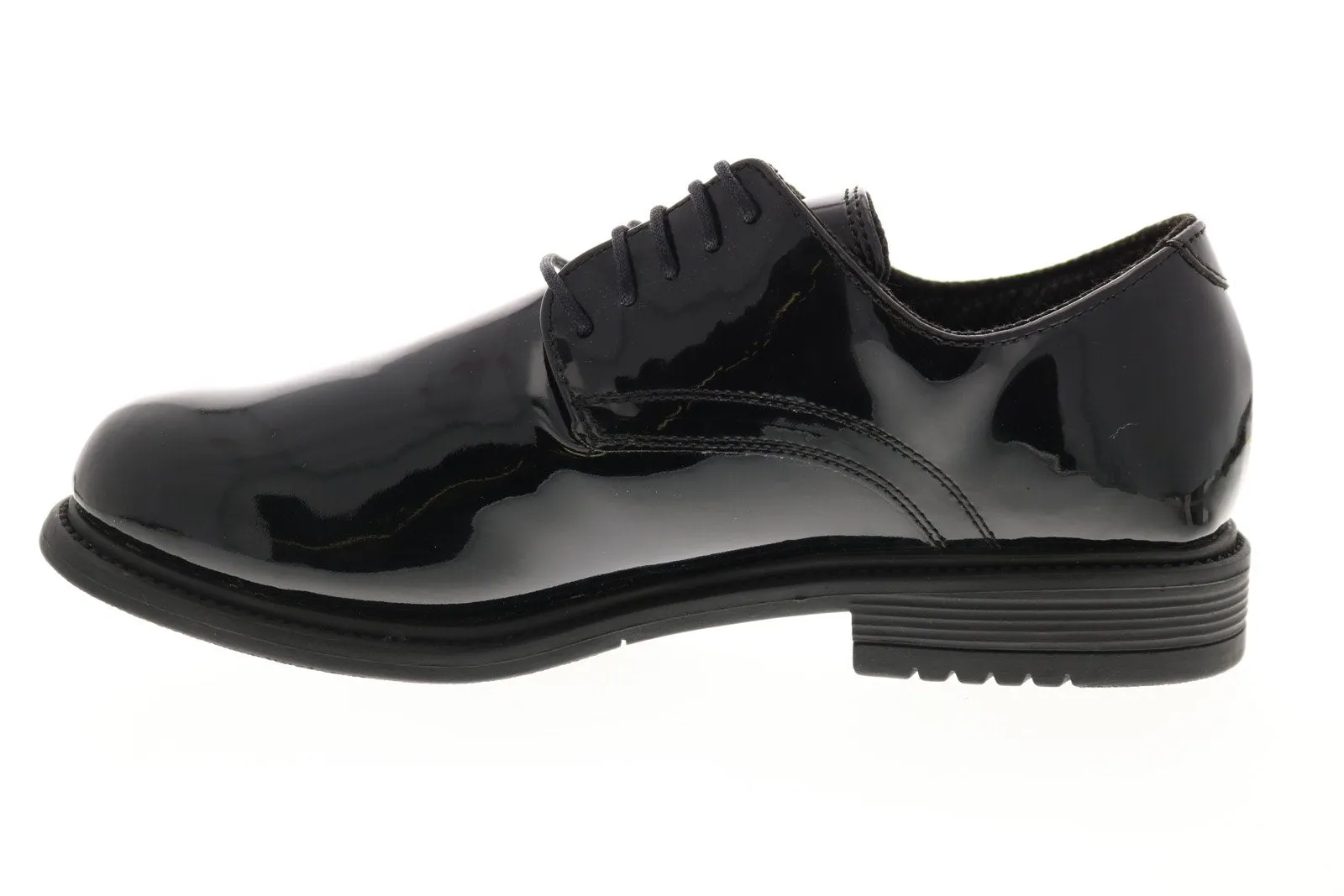 Men's Black Plain Toe Oxfords