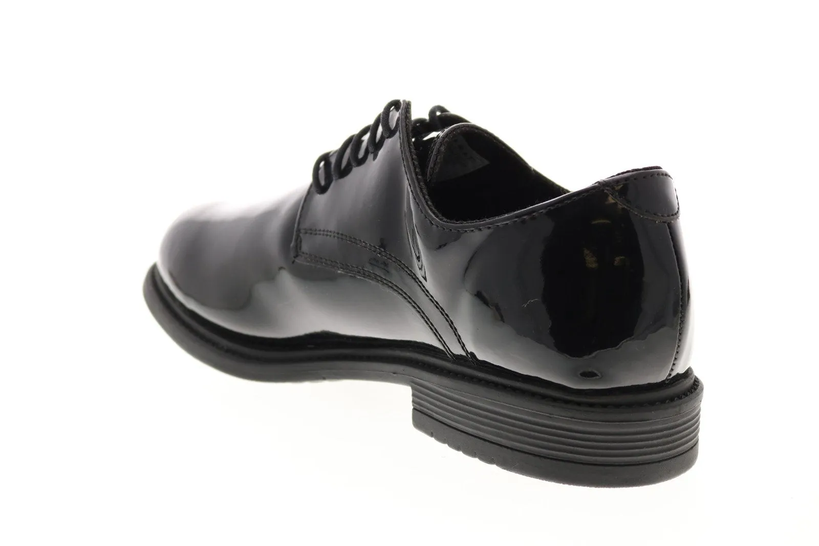 Men's Black Plain Toe Oxfords