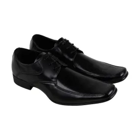 Men's Black Plain Toe Oxfords