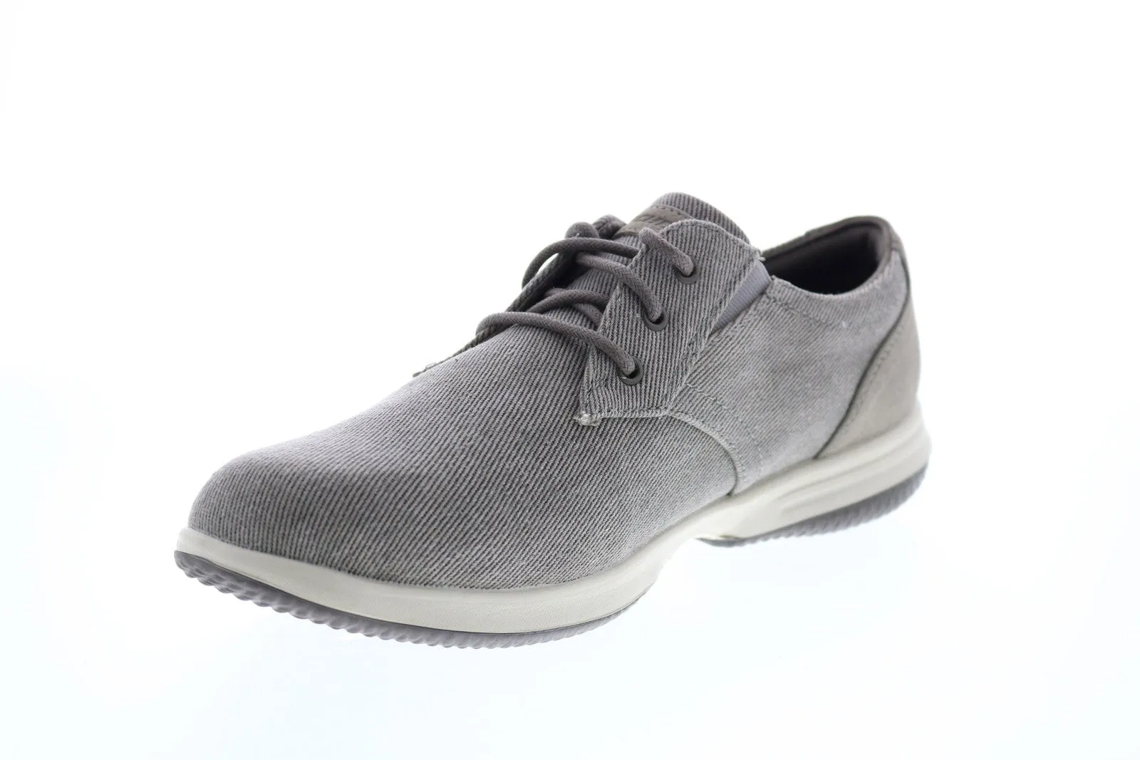 Men's Gray Plain Toe Oxfords & Lace Ups