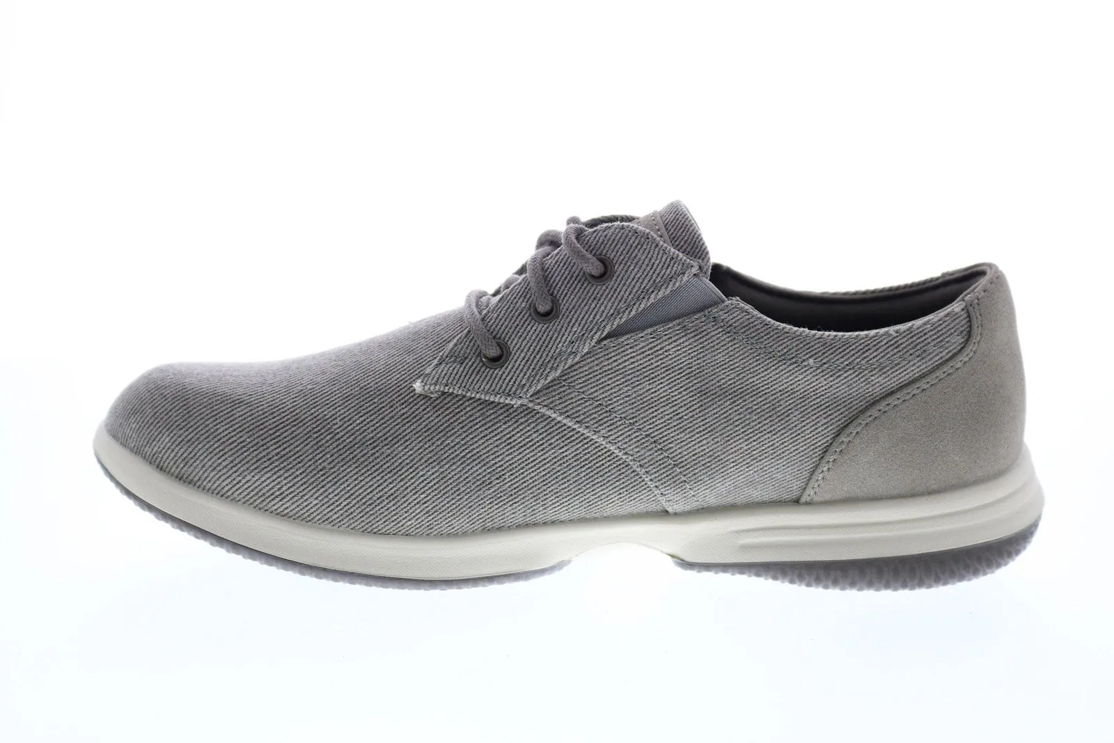 Men's Gray Plain Toe Oxfords & Lace Ups