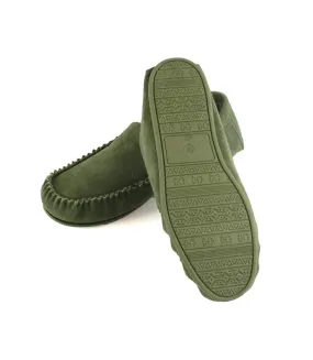 Olive Suede Moccasins