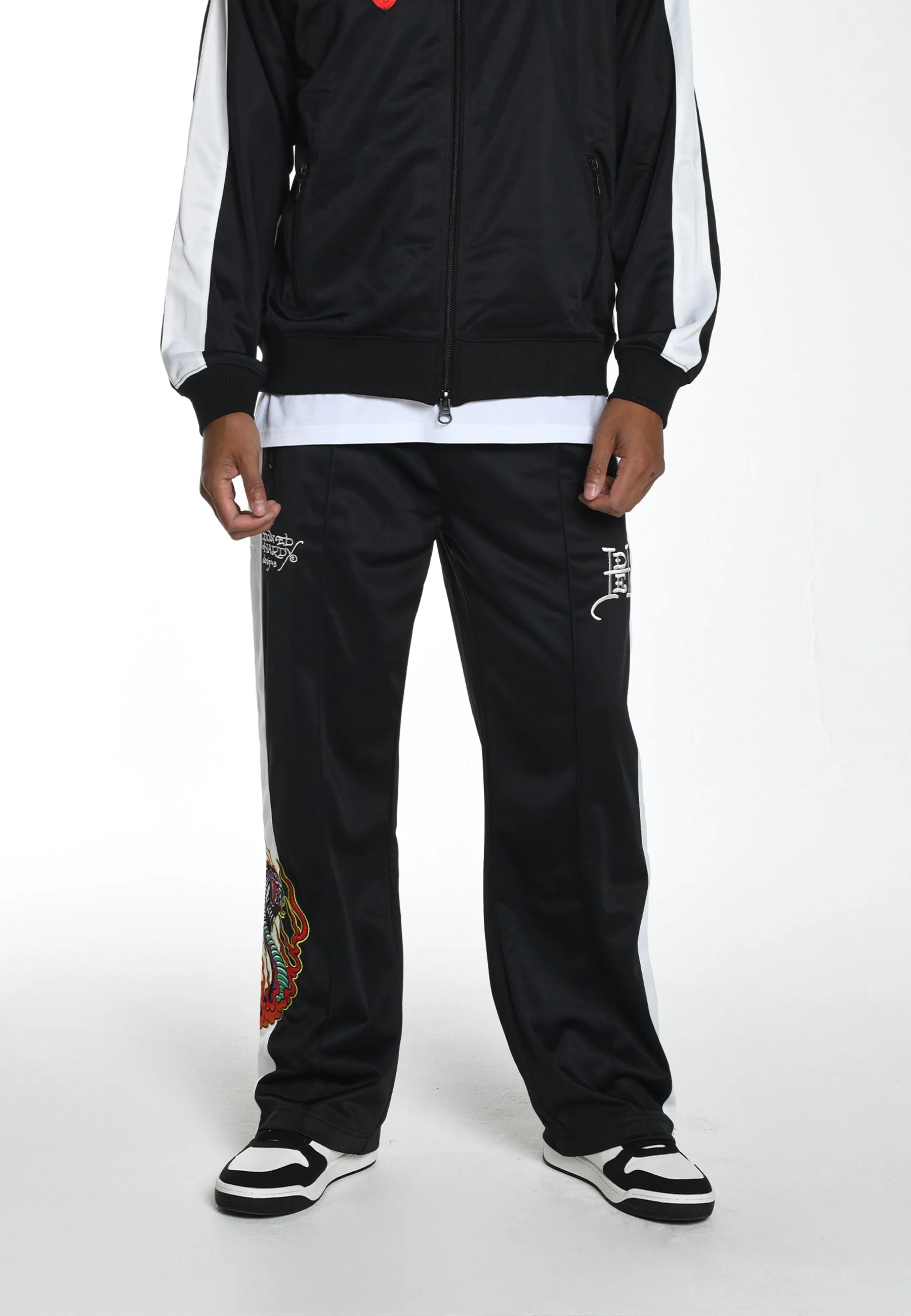 Mens Hell-Catz Tricot Tracksuit Joggers - Black