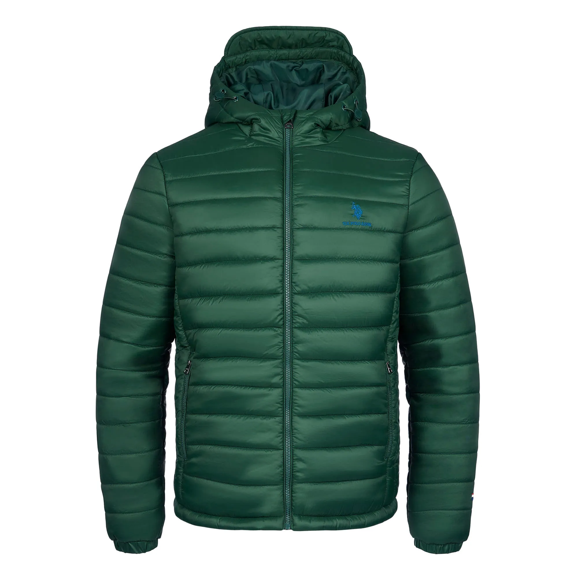 Mens Hooded Quilted Coat in Ponderosa Pine