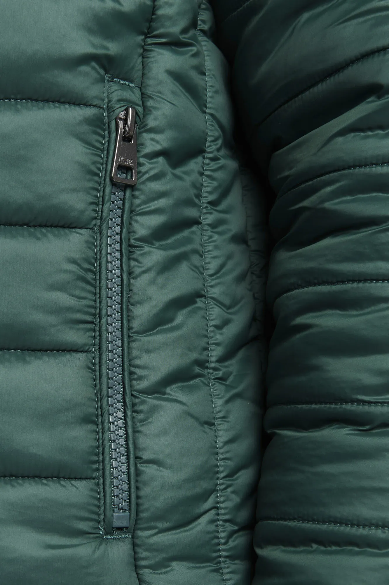 Mens Hooded Quilted Coat in Ponderosa Pine