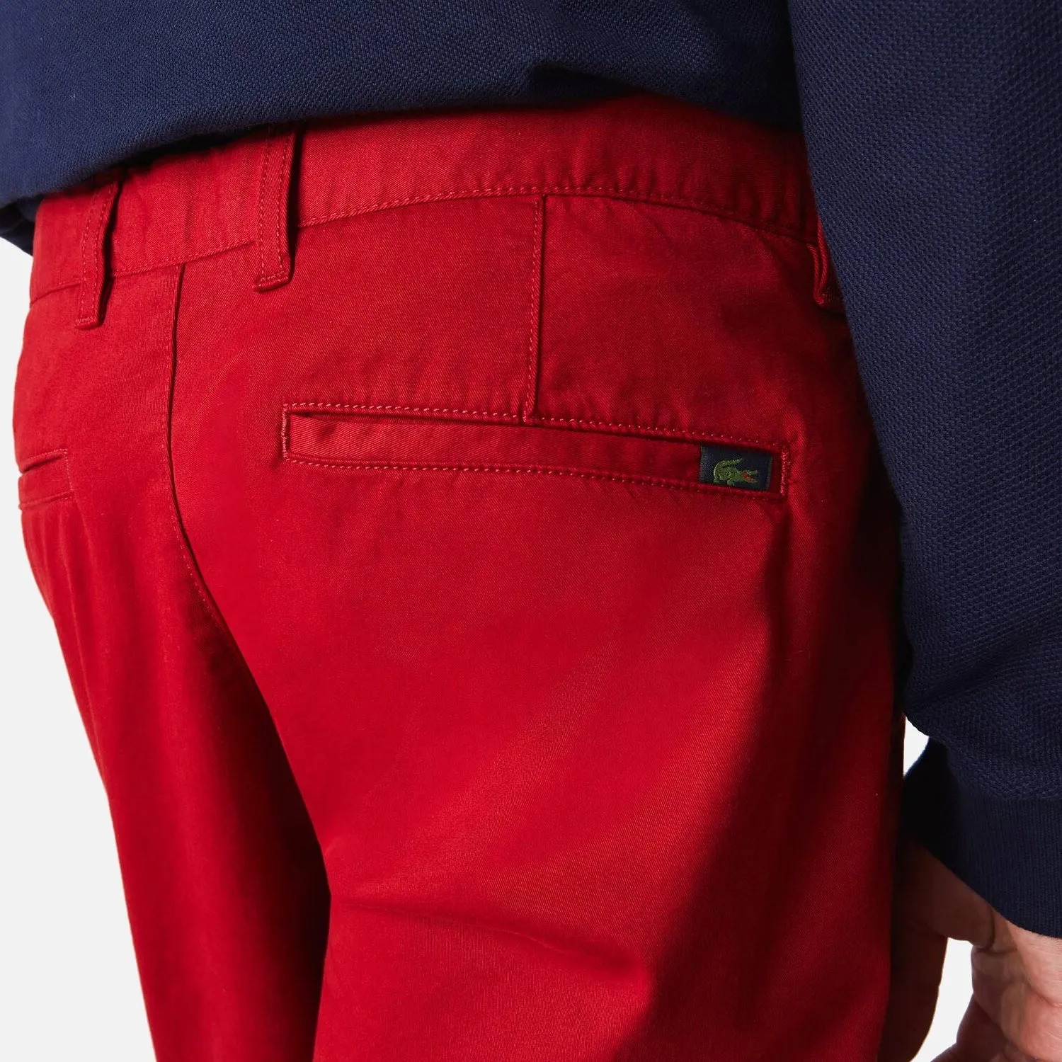 Men's Lacoste Slim Fit Chino Trousers - Red