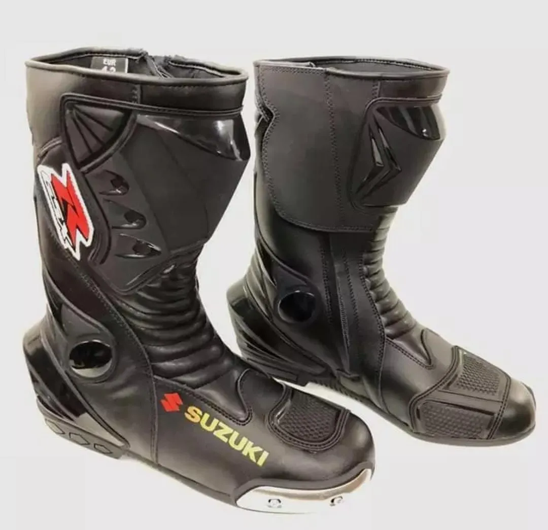 Mens Leather Motorbike Motorcycle Racing Sports Shoes Boots MN-019