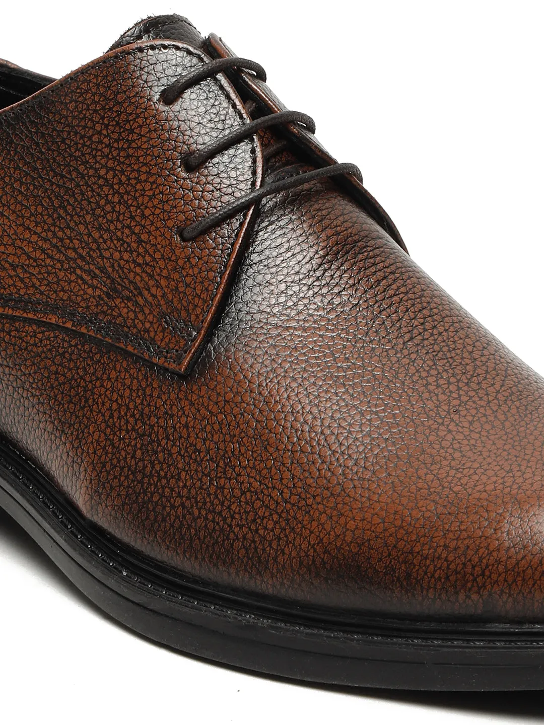 Men's Pine Texture Leather Derbies Shoes