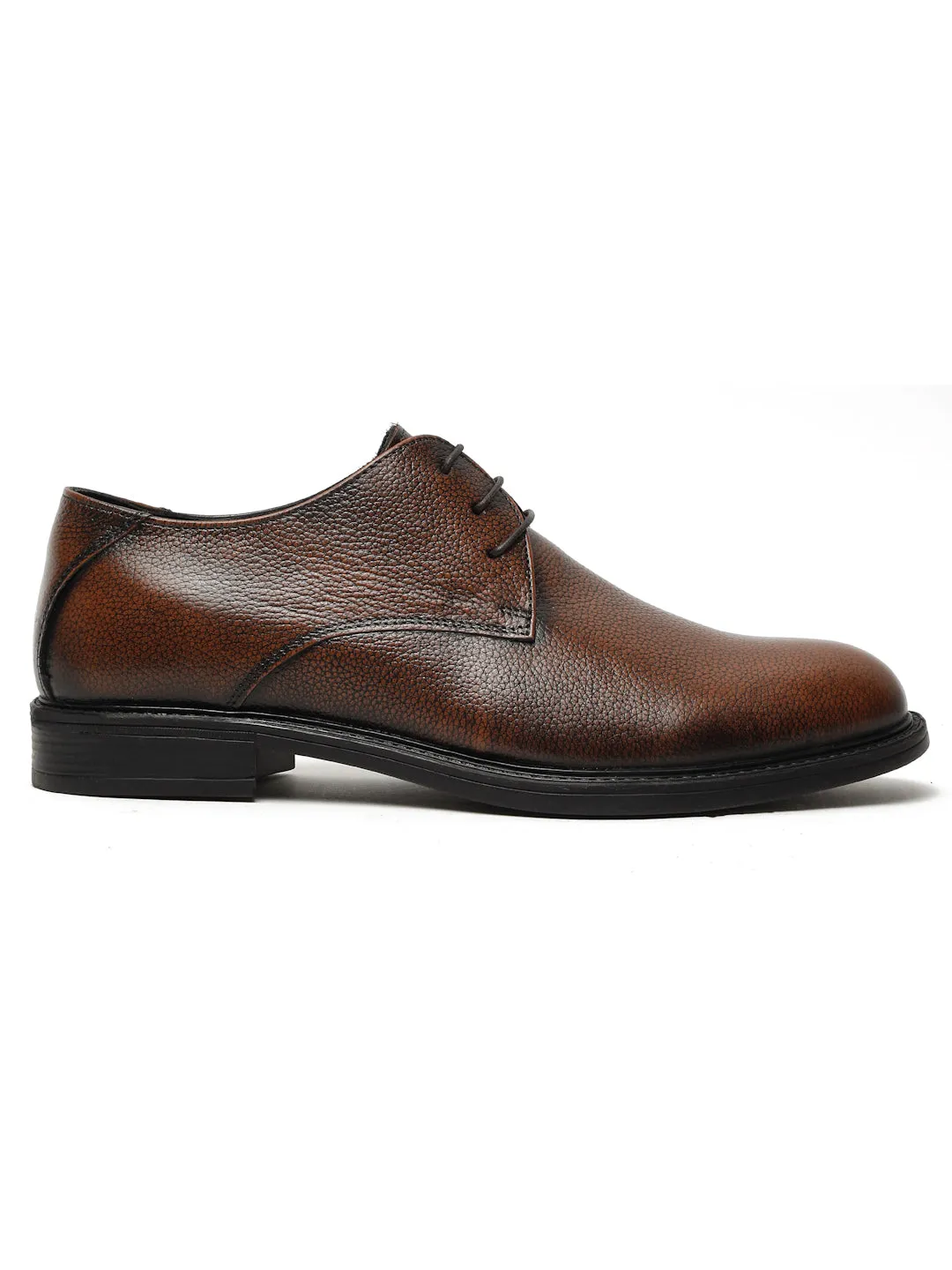 Men's Pine Texture Leather Derbies Shoes