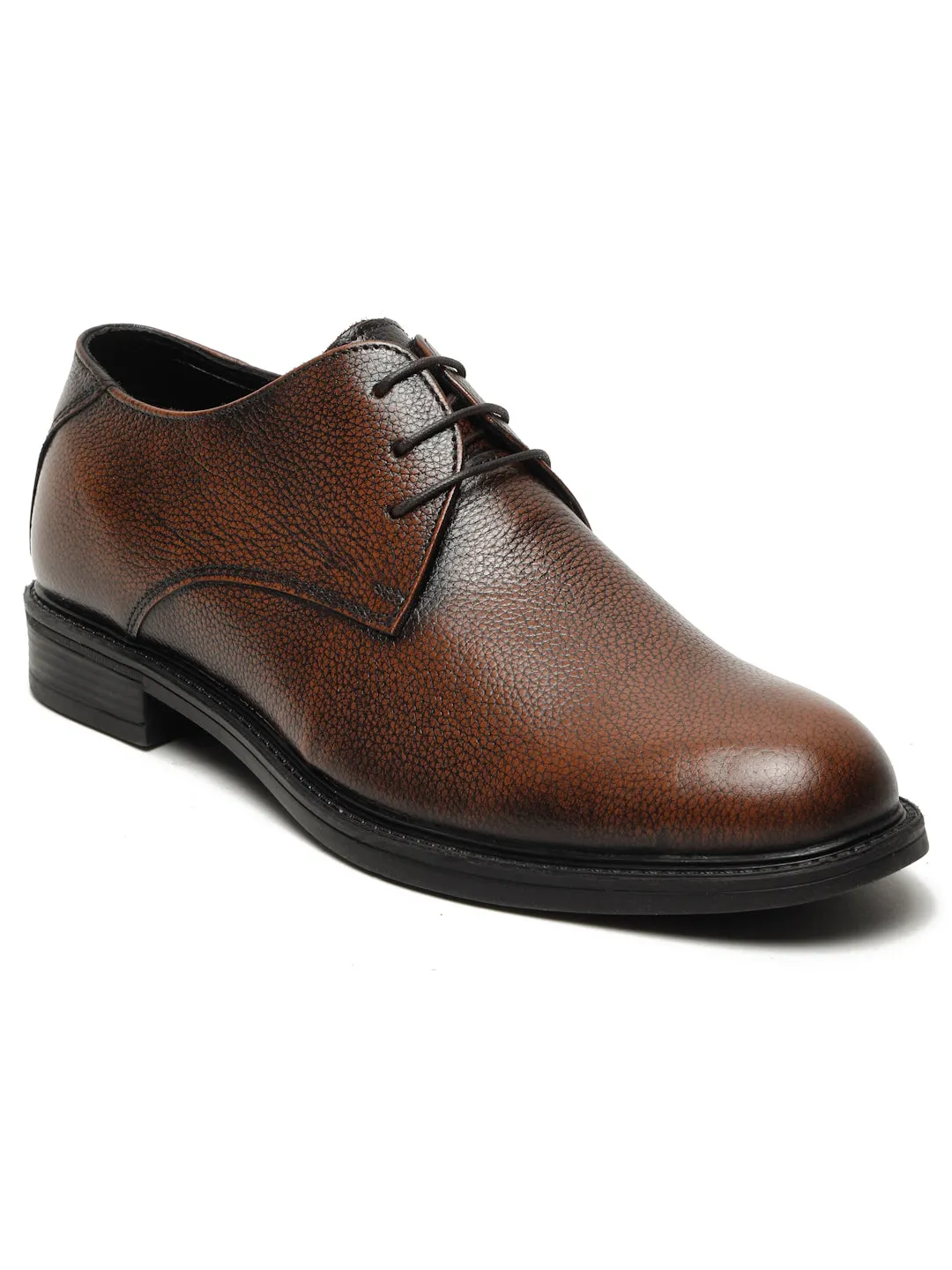 Men's Pine Texture Leather Derbies Shoes