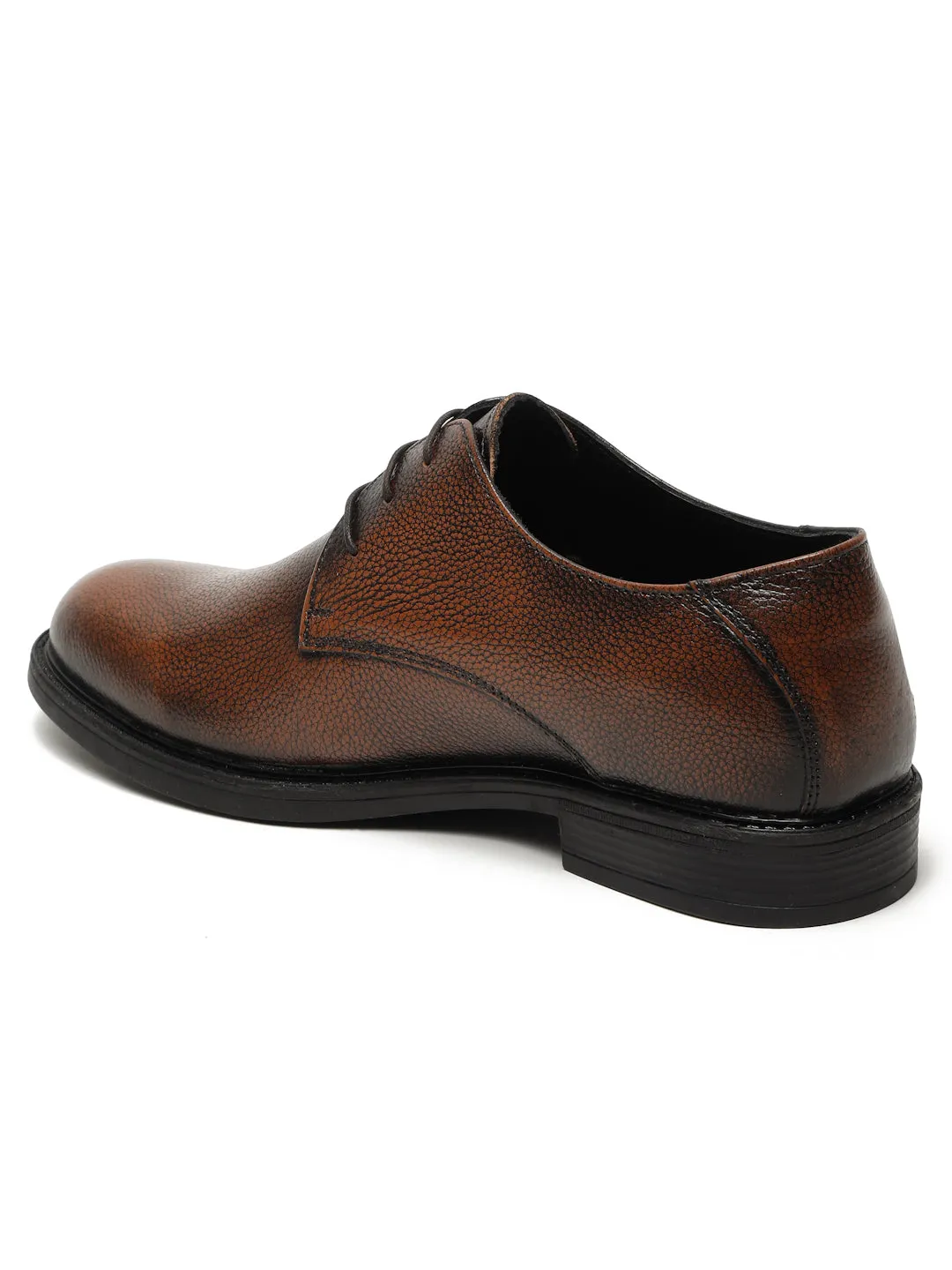 Men's Pine Texture Leather Derbies Shoes