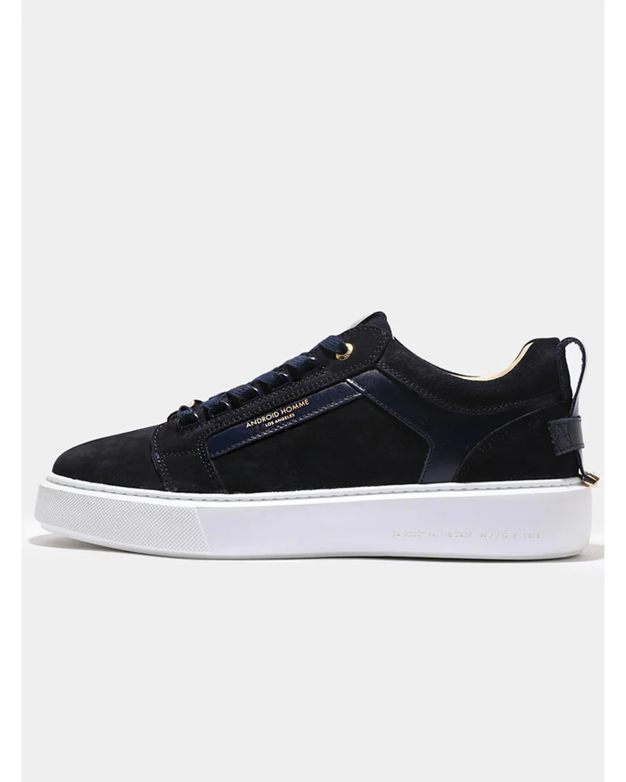 Mens Venice Buckle Trainers Navy