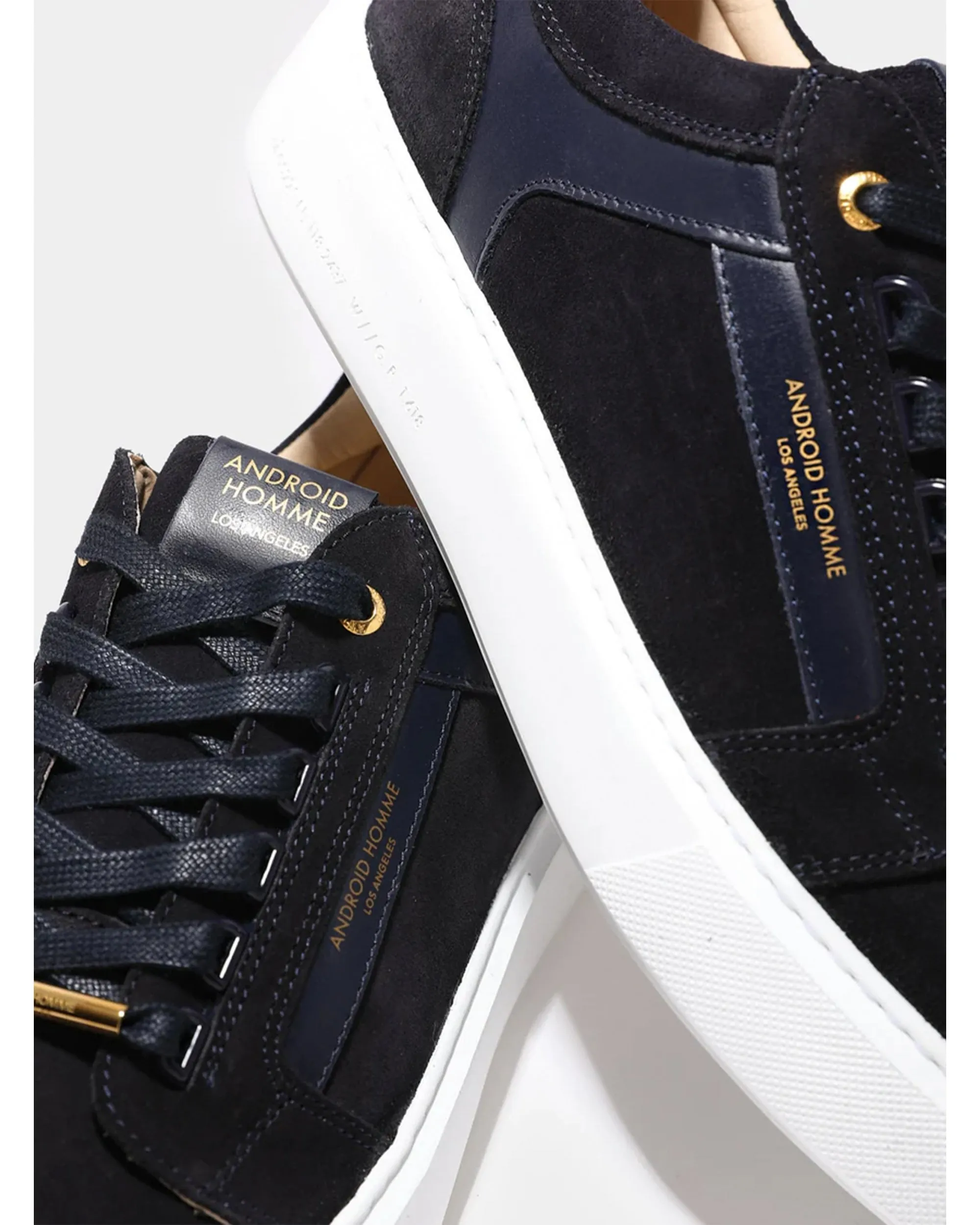 Mens Venice Buckle Trainers Navy