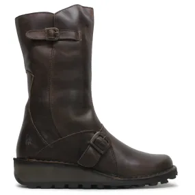 MES Leather Women's Mid Calf Boots - UK 6 - US 8-8.5 Women - EU 39