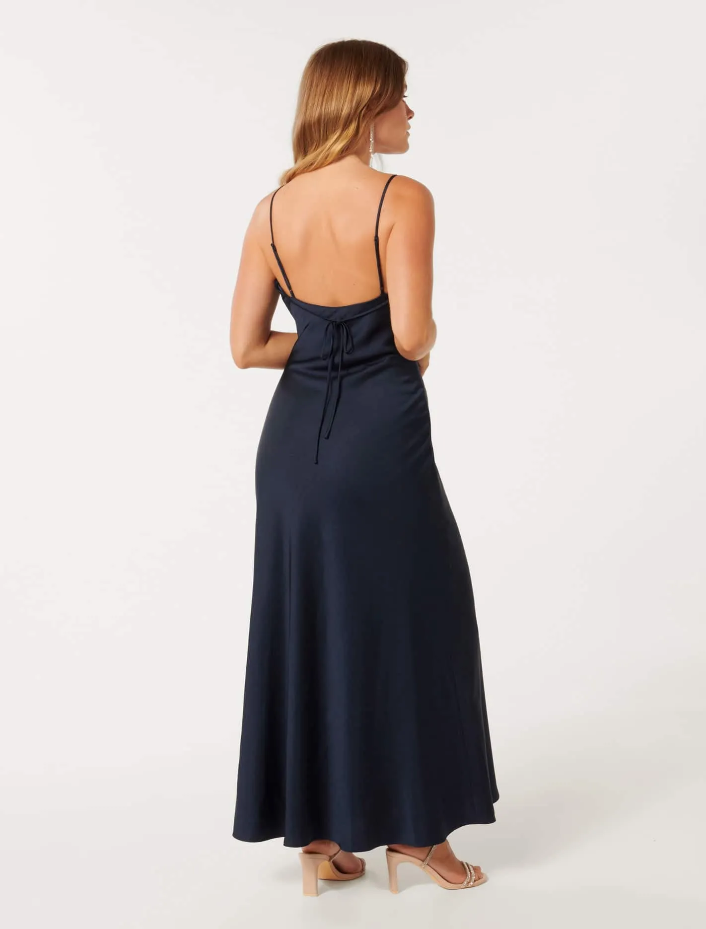 Mia Petite Satin Maxi Dress