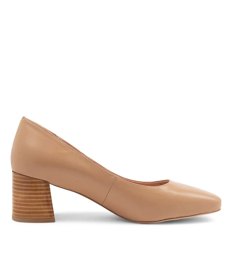 MIDAS Conan Dark Nude Leather Pump Heels