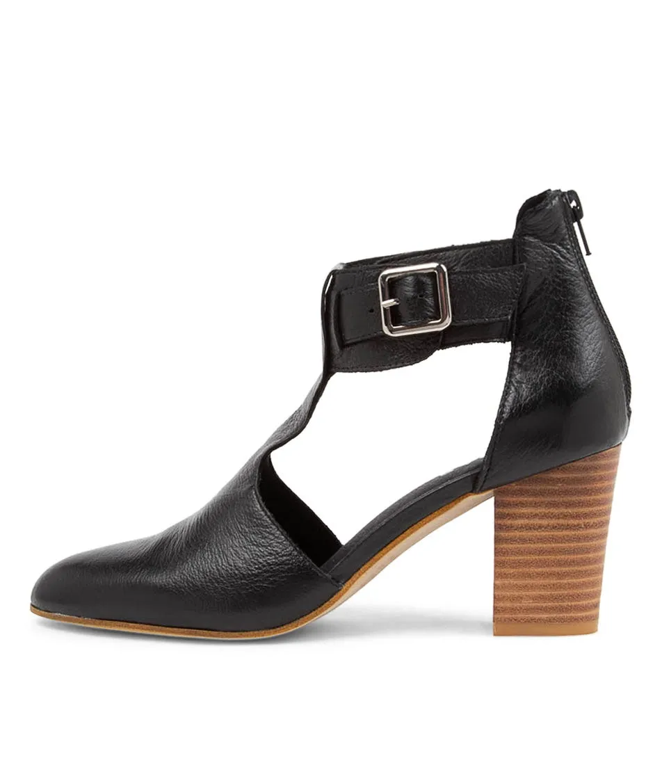 MIDAS Lioness Black Leather Heels Nh