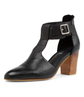 MIDAS Lioness Black Leather Heels Nh