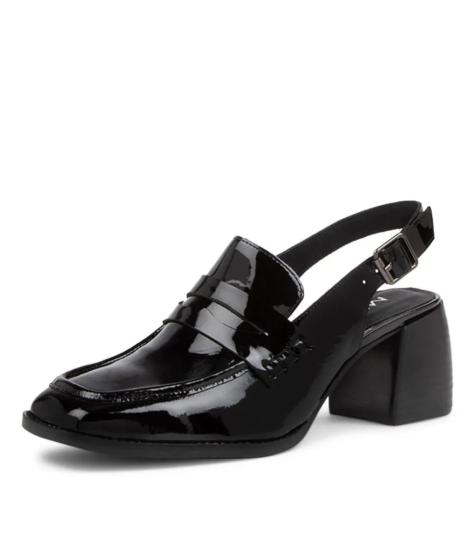 MIDAS Percie Black Patent Leather Heels