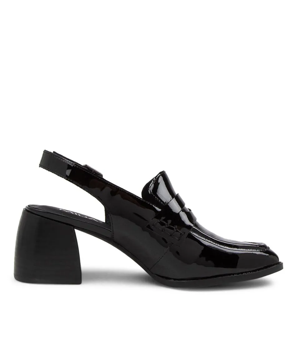 MIDAS Percie Black Patent Leather Heels