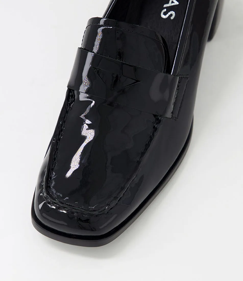 MIDAS Preemar Black Patent Leather Heels