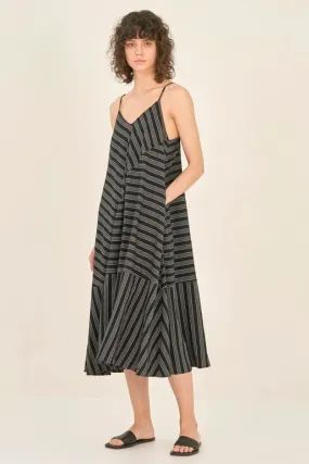 Midi Dress with Stripes