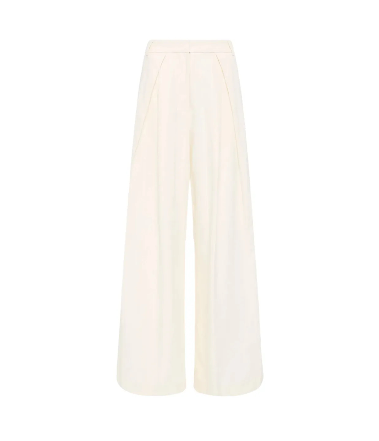 Minimal Fold Trousers in Ivory