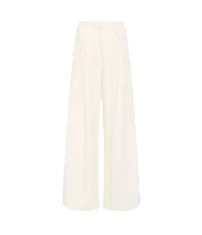 Minimal Fold Trousers in Ivory