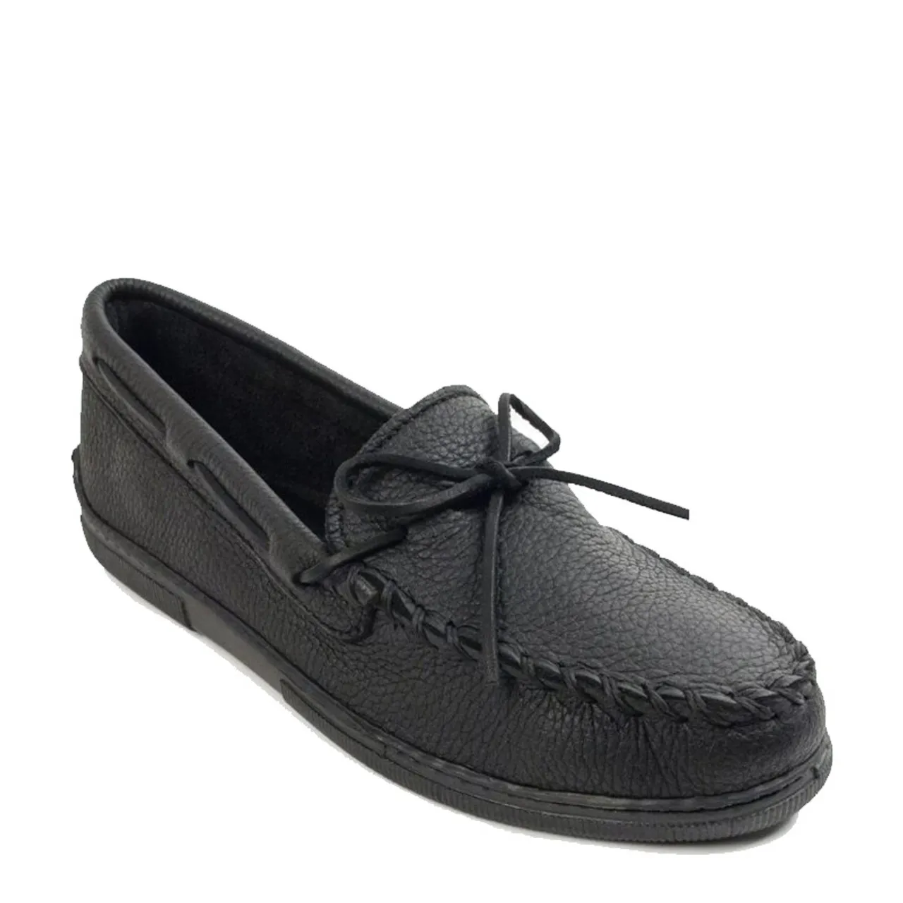 Minnetonka Black Moosehide Classic Moccasins