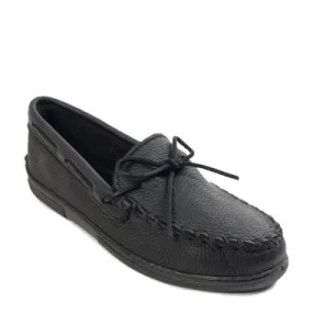 Minnetonka Black Moosehide Classic Moccasins