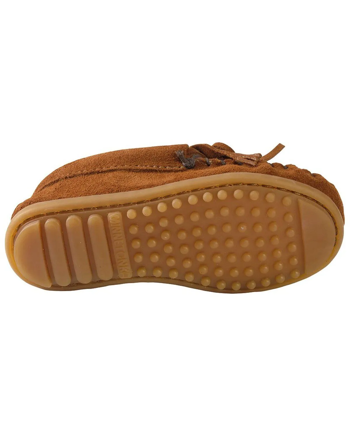 Minnetonka Girls' Kilty Suede Moccasins