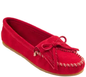 Minnetonka Women's Kilty Red Moccasins