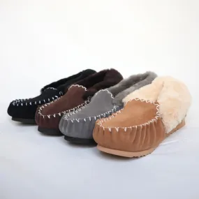 Unisex Wool Lined Moccasins