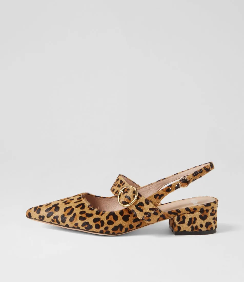 MOLLINI Thetime Leopard Pony Mary Jane Heels