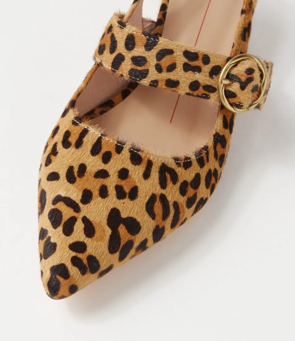 MOLLINI Thetime Leopard Pony Mary Jane Heels