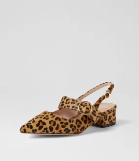 MOLLINI Thetime Leopard Pony Mary Jane Heels